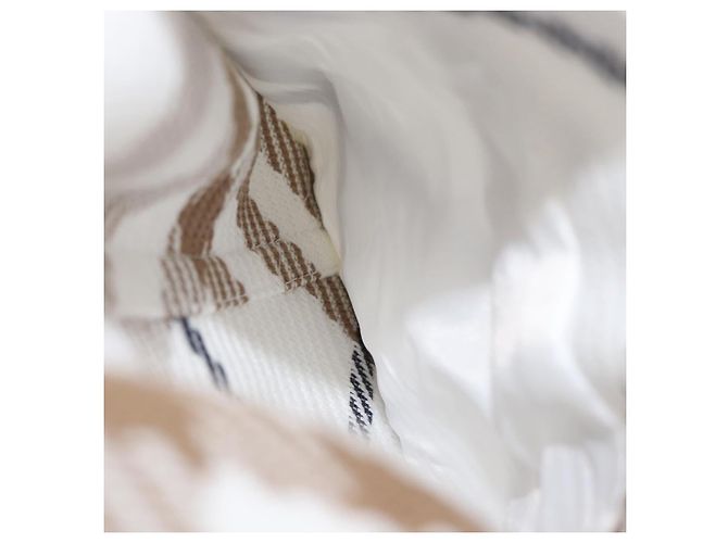 Camisa sin mangas de algodón con estampado Nova Check de BURBERRY blanca Auth BAZ832A Blanco - vista 11