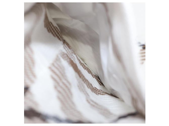 Camisa sin mangas de algodón con estampado Nova Check de BURBERRY blanca Auth BAZ832A Blanco - vista 12