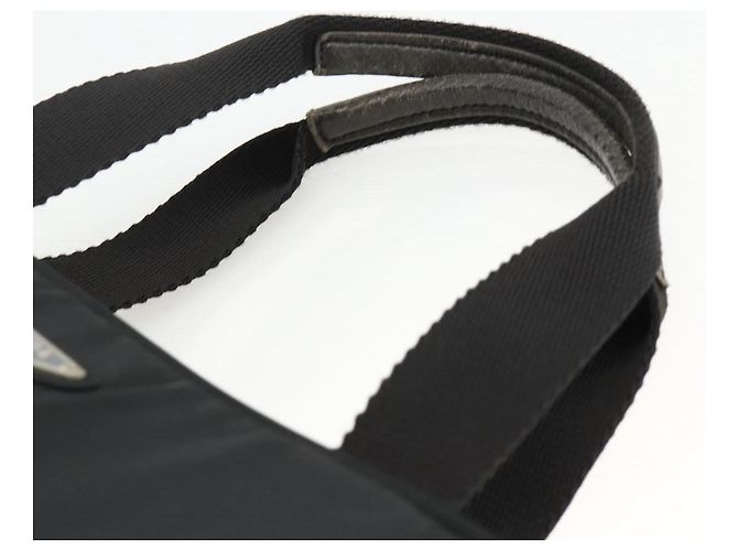 PRADA Borsa a mano in nylon nero argento Auth 173987 - vista 8