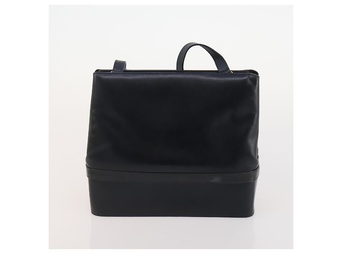 Borsa a Spalla Salvatore Ferragamo in Pelle 2 Pezzi Nero Giallo Auth YKZ815 - vista 11