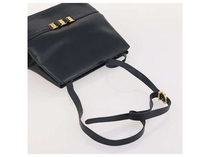 Borsa a Spalla Salvatore Ferragamo in Pelle 2 Pezzi Nero Giallo Auth YKZ815 - vista 13