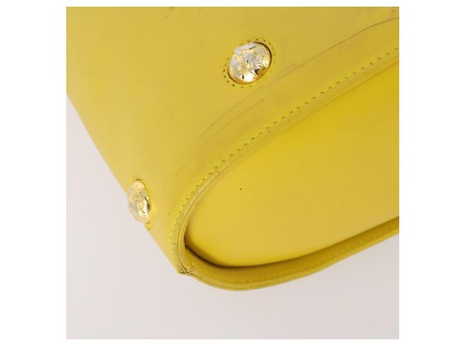 Borsa a Spalla Salvatore Ferragamo in Pelle 2 Pezzi Nero Giallo Auth YKZ815 - vista 8
