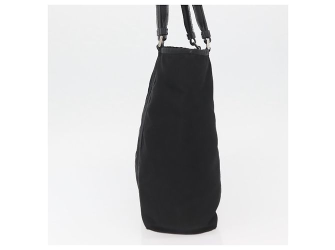 Prada Tote Bag aus schwarzem Nylon mit Silber authentisch kk655 - Ansicht 3