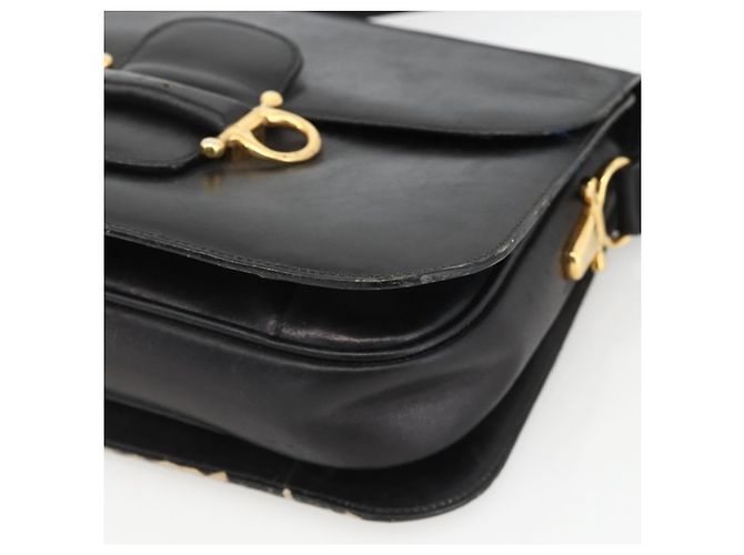 Céline Borsa a Spalla CELINE in Pelle Nera Oro Auth BAZ288 Nero D'oro - vista 14