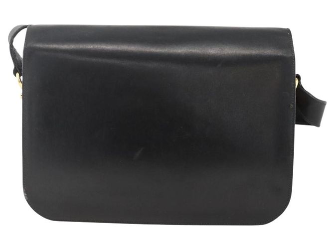Céline Borsa a Spalla CELINE in Pelle Nera Oro Auth BAZ288 Nero D'oro - vista 2