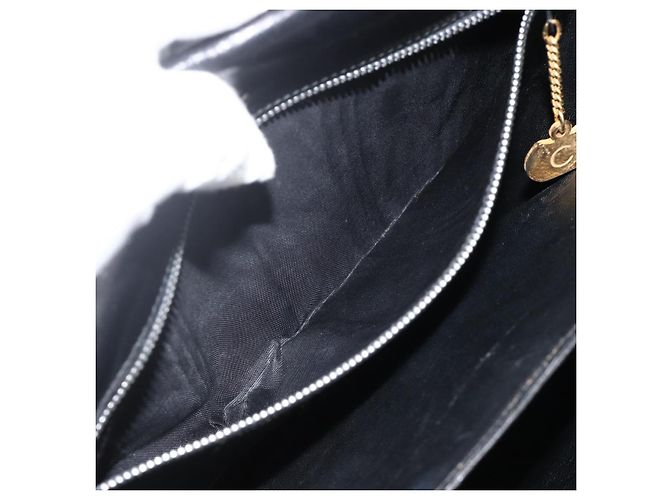 Céline Borsa a Spalla CELINE in Pelle Nera Oro Auth BAZ288 Nero D'oro - vista 23