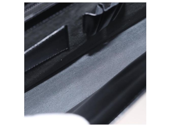 Bolsa de negócios LOEWE em couro preto e prata Auth BAZ175 - vista 11