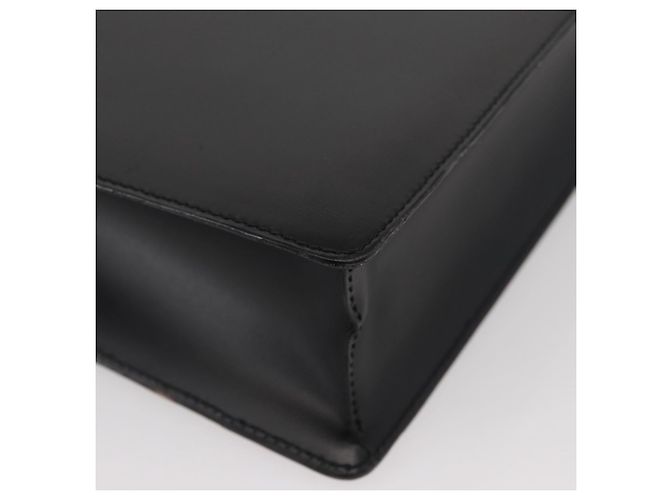 Bolsa de negócios LOEWE em couro preto e prata Auth BAZ175 - vista 15