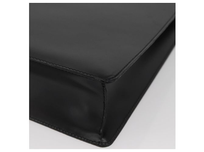Bolsa de negócios LOEWE em couro preto e prata Auth BAZ175 - vista 16