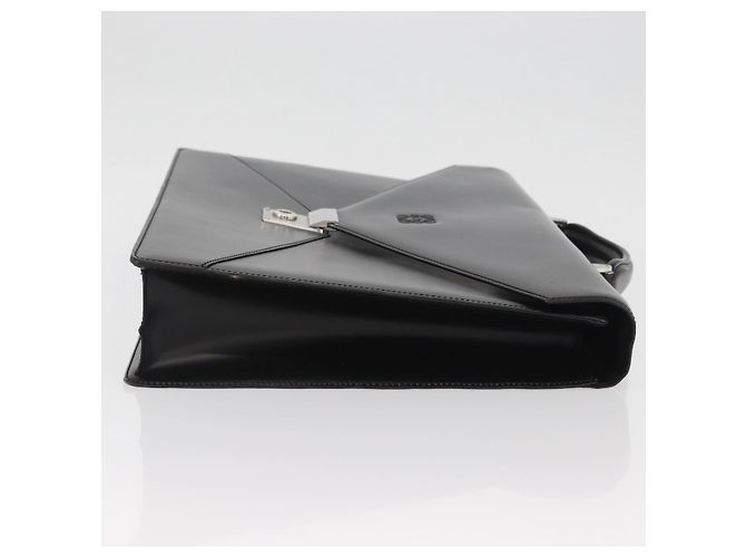 Bolsa de negócios LOEWE em couro preto e prata Auth BAZ175 - vista 3