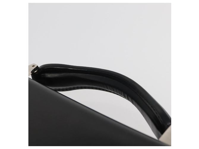 Bolsa de negócios LOEWE em couro preto e prata Auth BAZ175 - vista 8