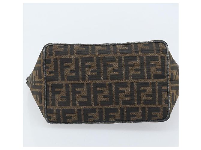FENDI Zucca Canvas Handtasche Braun Schwarz Auth mr2221 - Ansicht 5