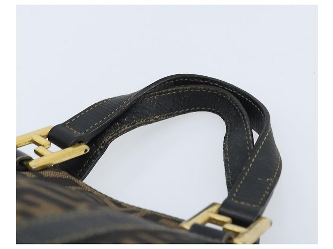 FENDI Zucca Canvas Handtasche Braun Schwarz Auth mr2221 - Ansicht 8