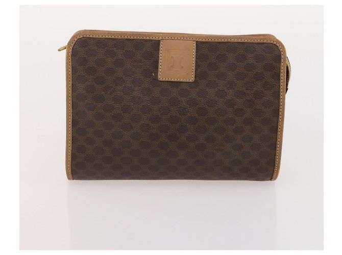 Céline Clutch in tela Macadam CELINE in pelle PVC 5 pezzi marrone oro Auth mr2262 D'oro - vista 23