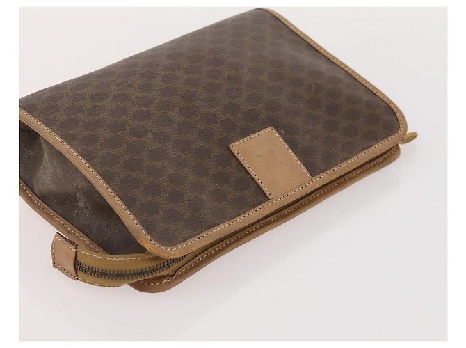 Céline Clutch in tela Macadam CELINE in pelle PVC 5 pezzi marrone oro Auth mr2262 D'oro - vista 25