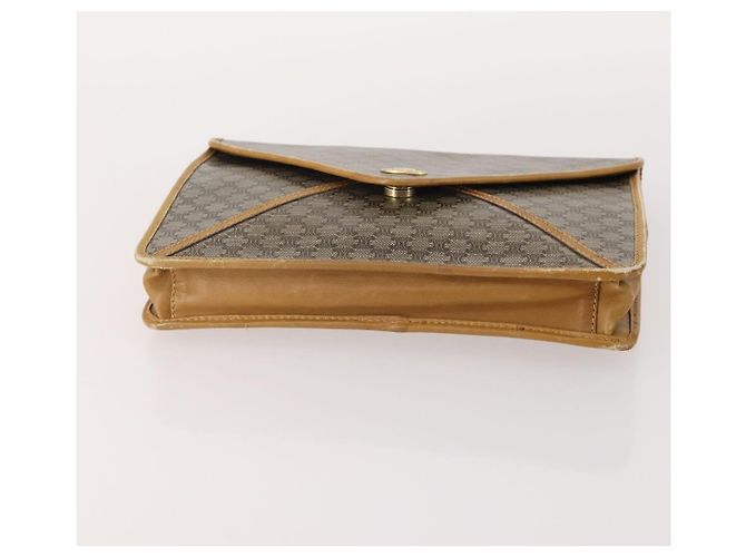Céline Clutch in tela Macadam CELINE in pelle PVC 5 pezzi marrone oro Auth mr2262 D'oro - vista 5