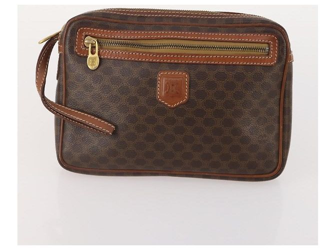 Céline Clutch in tela Macadam CELINE in pelle PVC 5 pezzi marrone oro Auth mr2262 D'oro - vista 7
