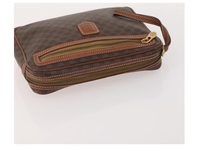 Céline Clutch in tela Macadam CELINE in pelle PVC 5 pezzi marrone oro Auth mr2262 D'oro - vista 9