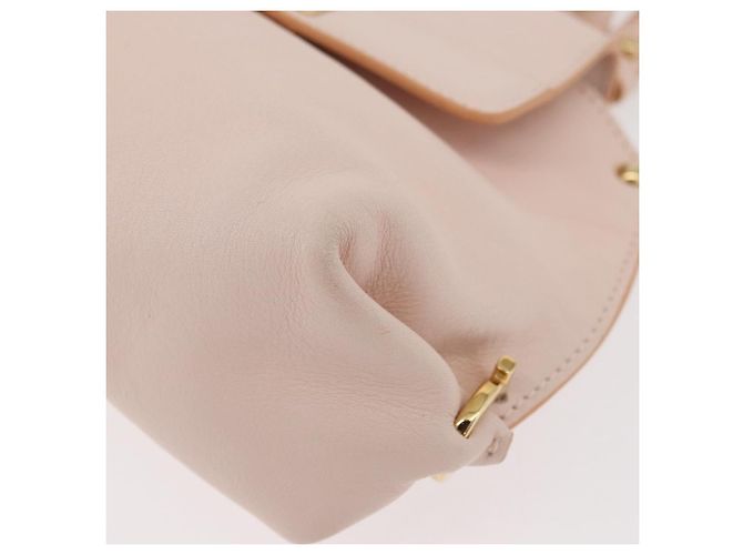 Borsa a mano in pelle Gancini Salvatore Ferragamo 2 in 1 Rosa Oro Auth BAZ784A - vista 16