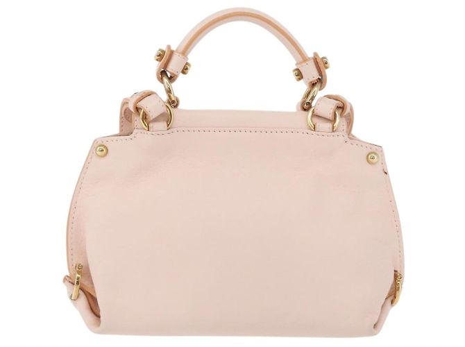 Borsa a mano in pelle Gancini Salvatore Ferragamo 2 in 1 Rosa Oro Auth BAZ784A - vista 2