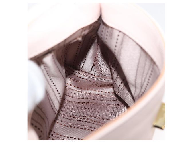 Borsa a mano in pelle Gancini Salvatore Ferragamo 2 in 1 Rosa Oro Auth BAZ784A - vista 21