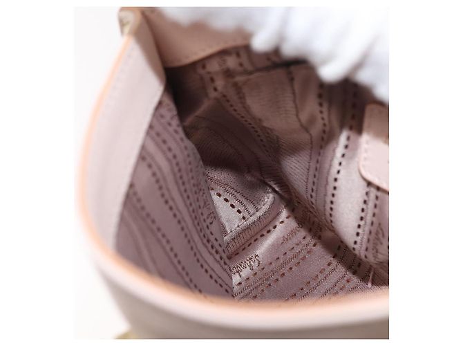 Borsa a mano in pelle Gancini Salvatore Ferragamo 2 in 1 Rosa Oro Auth BAZ784A - vista 22