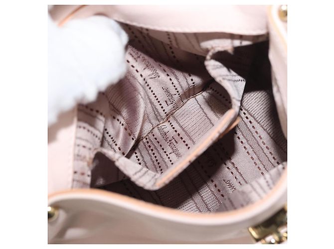 Borsa a mano in pelle Gancini Salvatore Ferragamo 2 in 1 Rosa Oro Auth BAZ784A - vista 23