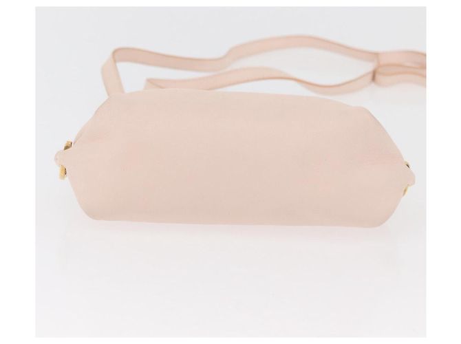 Borsa a mano in pelle Gancini Salvatore Ferragamo 2 in 1 Rosa Oro Auth BAZ784A - vista 5