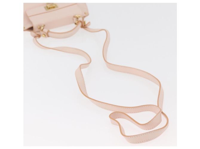 Borsa a mano in pelle Gancini Salvatore Ferragamo 2 in 1 Rosa Oro Auth BAZ784A - vista 8