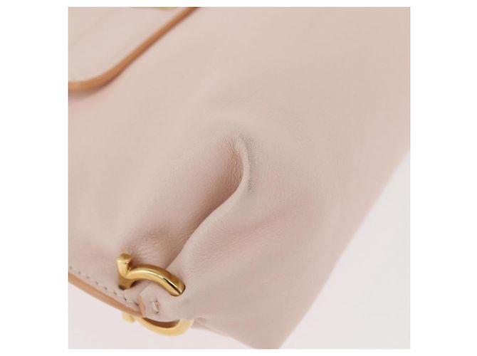 Borsa a mano in pelle Gancini Salvatore Ferragamo 2 in 1 Rosa Oro Auth BAZ784A - vista 9