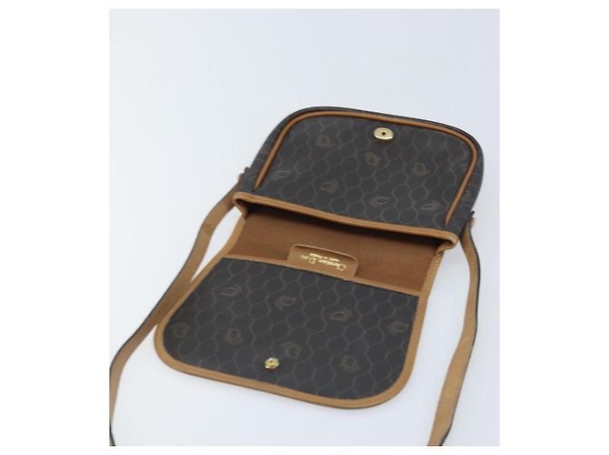 Borsa a spalla in tela a nido d'ape PVC nera e oro Christian Dior Auth bs34235 Nero D'oro - vista 10
