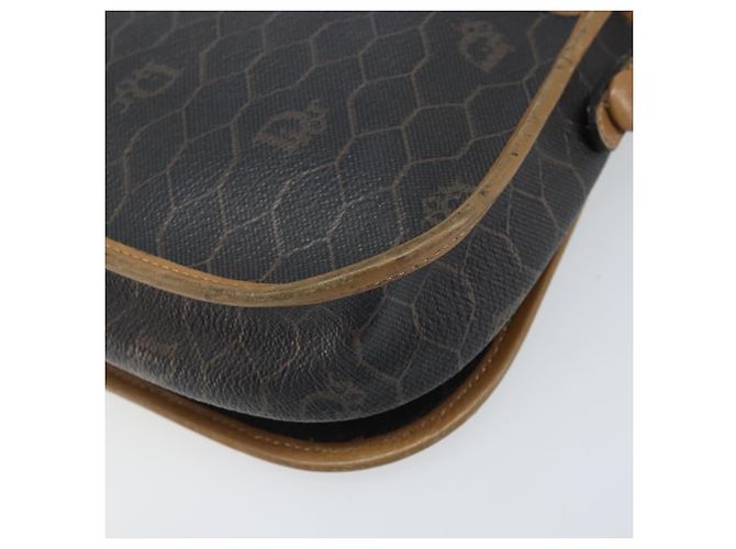 Borsa a spalla in tela a nido d'ape PVC nera e oro Christian Dior Auth bs34235 Nero D'oro - vista 15