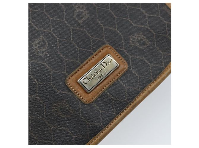Borsa a spalla in tela a nido d'ape PVC nera e oro Christian Dior Auth bs34235 Nero D'oro - vista 17