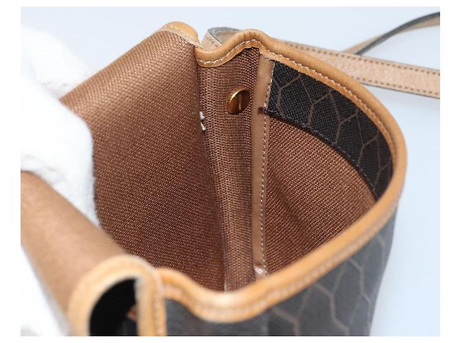 Borsa a spalla in tela a nido d'ape PVC nera e oro Christian Dior Auth bs34235 Nero D'oro - vista 18