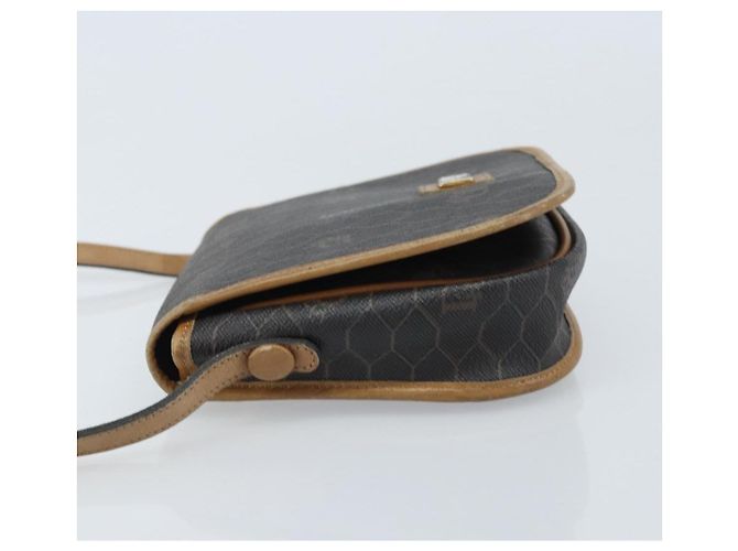Borsa a spalla in tela a nido d'ape PVC nera e oro Christian Dior Auth bs34235 Nero D'oro - vista 4