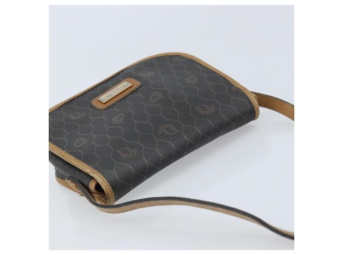 Borsa a spalla in tela a nido d'ape PVC nera e oro Christian Dior Auth bs34235 Nero D'oro - vista 6