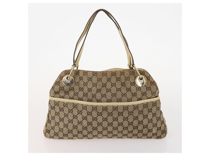 Borsa Tote in Canvas GG Gucci PVC 5 Set Rosso Beige Blu Navy Auth 155802 - vista 17