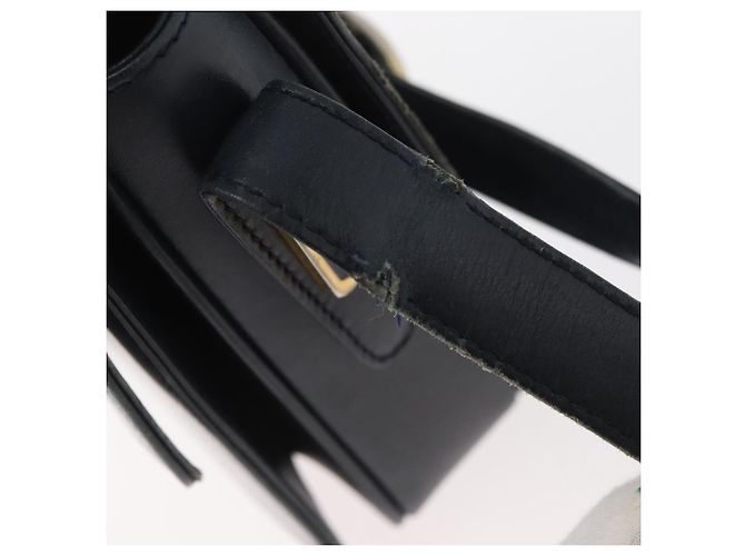 Gucci Borsa a Spalla in Pelle Blu Navy Oro Auth YKZ288 D'oro - vista 11