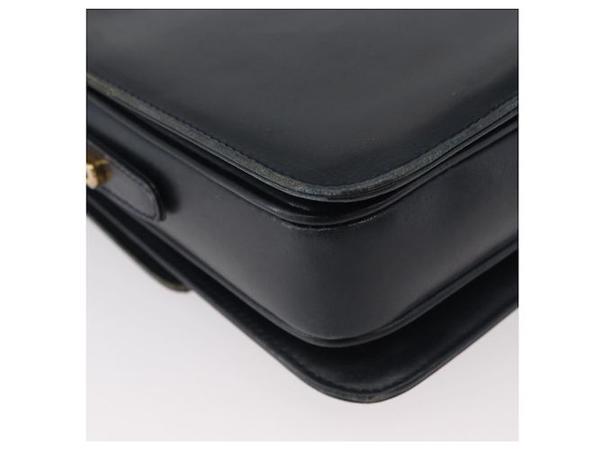 Gucci Borsa a Spalla in Pelle Blu Navy Oro Auth YKZ288 D'oro - vista 15