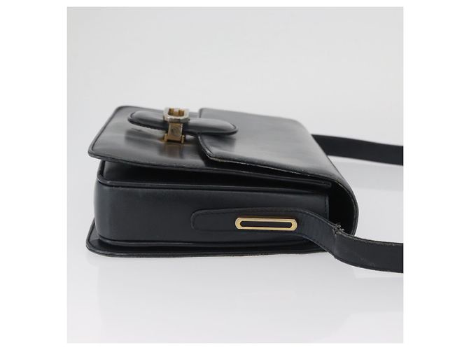Gucci Borsa a Spalla in Pelle Blu Navy Oro Auth YKZ288 D'oro - vista 3