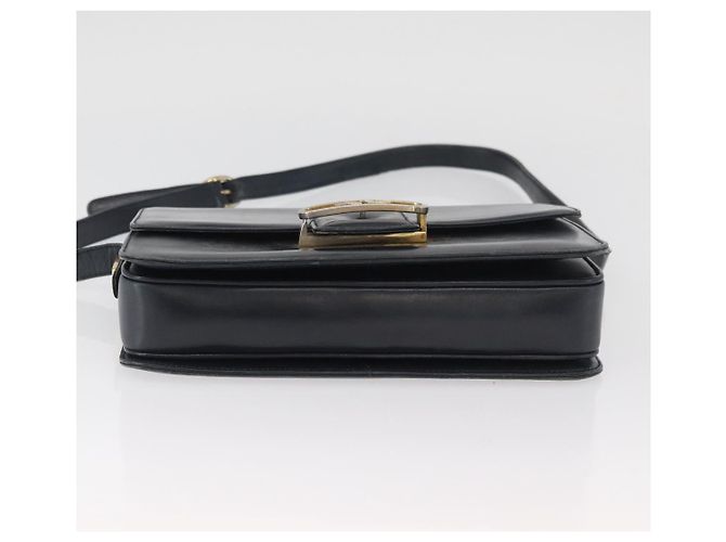Gucci Borsa a Spalla in Pelle Blu Navy Oro Auth YKZ288 D'oro - vista 5