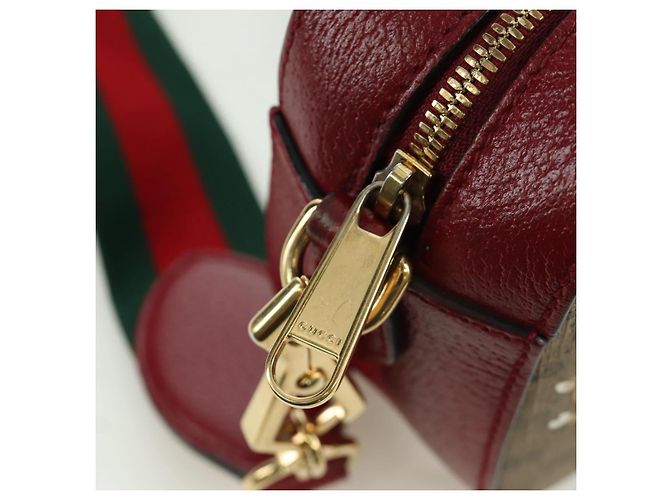 Borsa di collaborazione GUCCI Micro GG Supreme Doraemon in PVC 574886 Auth YKZ711SAM Beige D'oro - vista 10