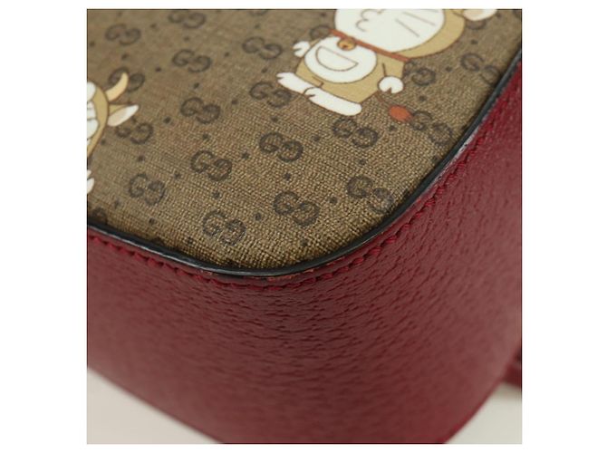 Borsa di collaborazione GUCCI Micro GG Supreme Doraemon in PVC 574886 Auth YKZ711SAM Beige D'oro - vista 15