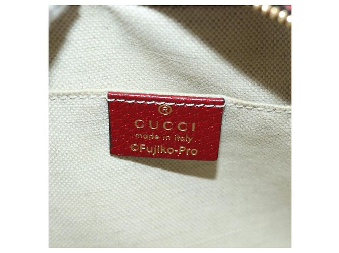 Borsa di collaborazione GUCCI Micro GG Supreme Doraemon in PVC 574886 Auth YKZ711SAM Beige D'oro - vista 21