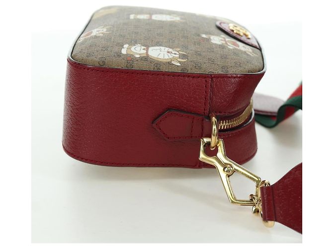 Borsa di collaborazione GUCCI Micro GG Supreme Doraemon in PVC 574886 Auth YKZ711SAM Beige D'oro - vista 4