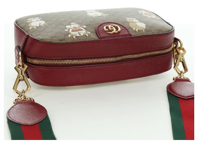 Borsa di collaborazione GUCCI Micro GG Supreme Doraemon in PVC 574886 Auth YKZ711SAM Beige D'oro - vista 6