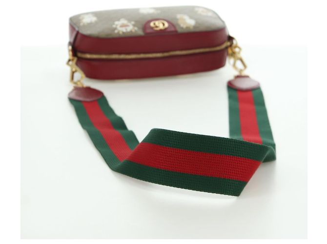 Borsa di collaborazione GUCCI Micro GG Supreme Doraemon in PVC 574886 Auth YKZ711SAM Beige D'oro - vista 7