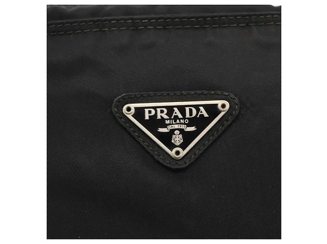 Borsa a Spalla PRADA Nylon Nero Argento Autentica BAZ203A - vista 18