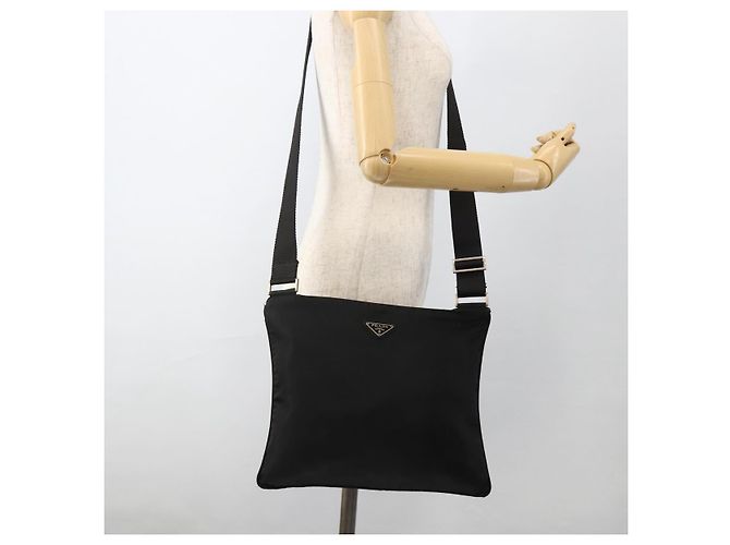 Borsa a Spalla PRADA Nylon Nero Argento Autentica BAZ203A - vista 22
