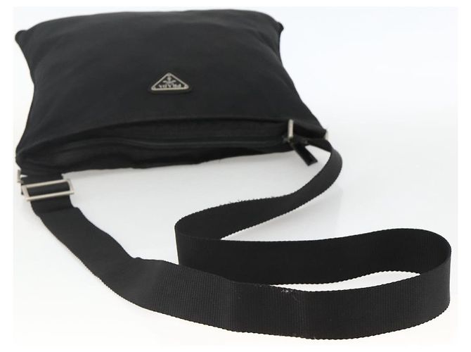 Borsa a Spalla PRADA Nylon Nero Argento Autentica BAZ203A - vista 7